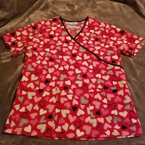 Valentine's Scrub Top